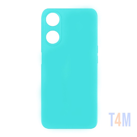 Funda de Silicona con Marco de Cámara para Oppo A78 4g Verde Mar